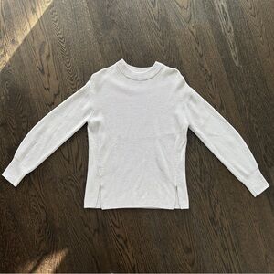 Lululemon Merino Wool-Blend Ribbed Crewneck Sweater - Size S/M - White Opal🤍
